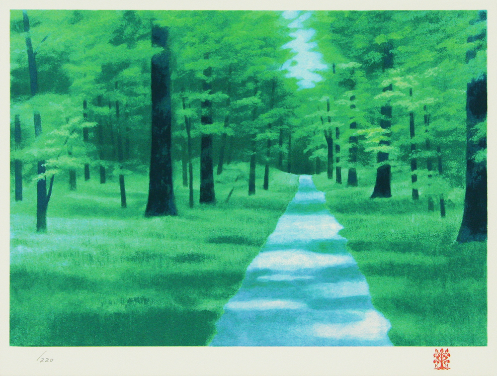 東山 魁夷 「若葉の径」 Kaii Higashiyama - 創業34年 美術品販売 ギャラリー田辺