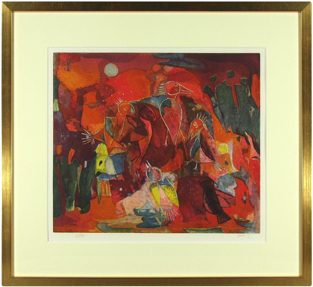 高橋 義治 「踊る鳥たち」 Yoshi Takahashi 創業28年 美術品販売 ギャラリー田辺