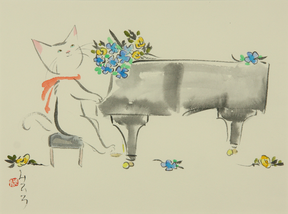 雨田 光弘 「アンコール(ピアノ)」 Mitsuhiro Amada 創業36年 美術品販売 田辺画廊