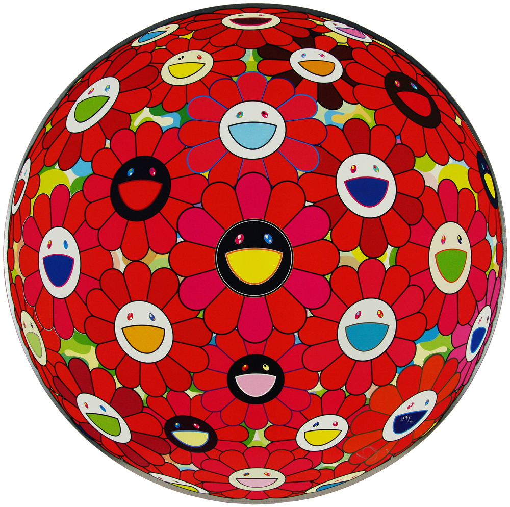 村上隆 ”フラワーボール(3D) レッドボール” www.krzysztofbialy.com