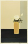 ベルナール・カトラン 「黒いテーブルの上の白いバラ」 Bernard Cathelin