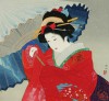 伊東 深水 「春雪」 Shinsui Ito