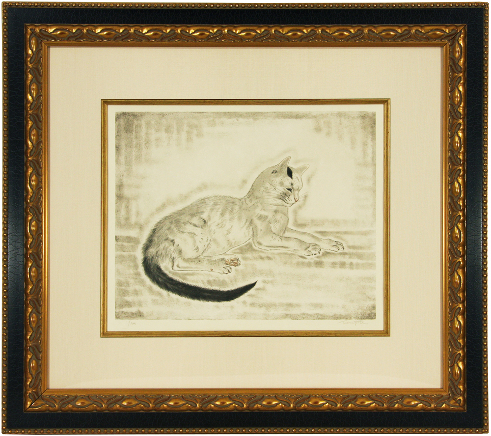 藤田 嗣治 「猫 (猫十態)より」 Leonard Foujita - 創業34年 美術品